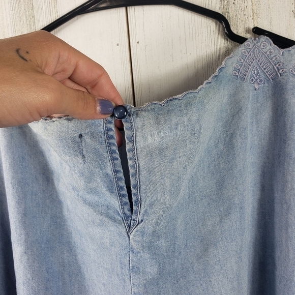 Luxology light blue chambray dress women's plus size 20 - Picture 5 of 13